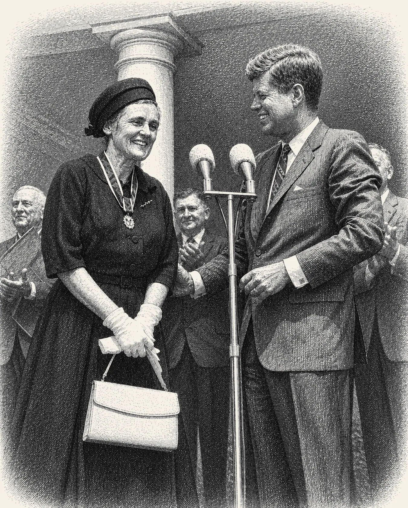 Frances Oldham Kelsey. Frances Oldham Kelsey, the FDA reviewer who would not call it safe, and kept thalidomide off American shelves.